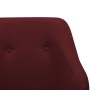 Silla mecedora de tela rojo vino tinto