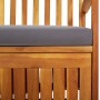 Banco de almacenaje con cojín madera maciza de acacia 148 cm