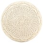 Puf de macramé hecho a mano algodón 45x30 cm