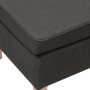 Taburete con patas de madera tapizado tejido gris oscuro