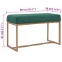 Banco 80 cm terciopelo verde