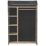 Armario de tela gris 110x40x170 cm
