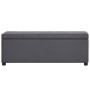Banco con espacio de almacenaje 116 cm cuero sintético gris