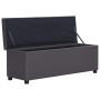 Banco con espacio de almacenaje 116 cm cuero sintético gris