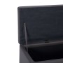 Banco con espacio de almacenaje 116 cm cuero sintético gris