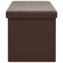 Banco con almacenaje plegable marrón PVC