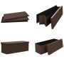 Banco con almacenaje plegable marrón PVC