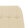 Silla mecedora de tela color crema