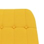 Silla mecedora de tela amarillo mostaza