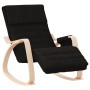 Silla mecedora de tela negro