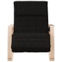 Silla mecedora de tela negro