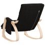 Silla mecedora de tela negro