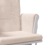 Sillón de lactancia con taburete tela gris claro