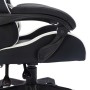 Silla gaming con luces LED RGB cuero sintético blanco y negro