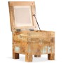Banco de almacenamiento de madera reciclada maciza 40x40x45 cm