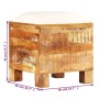 Banco de almacenamiento de madera reciclada maciza 40x40x45 cm