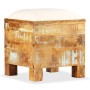 Banco de almacenamiento de madera reciclada maciza 40x40x45 cm