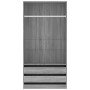 Armario de madera contrachapada gris Sonoma 100x50x200 cm