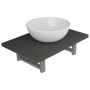 Conjunto de muebles de baño 2 piezas cerámica gris