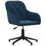 Silla de oficina giratoria terciopelo azul