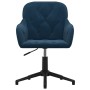 Silla de oficina giratoria terciopelo azul