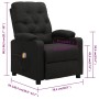 Sillón de masaje de tela negro