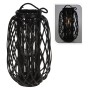 H&S Collection Farol de junco negro 50x28 cm