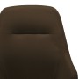 Silla mecedora de tela marrón