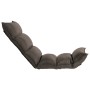 Tumbona de suelo plegable de tela gris taupe