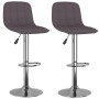 Taburetes de cocina 2 unidades tela gris taupe