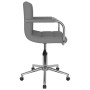 Silla de oficina giratoria de tela gris claro