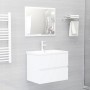 Conjunto de muebles de baño madera de ingeniería blanco