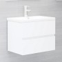 Conjunto de muebles de baño madera de ingeniería blanco