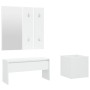 Juego de muebles de recibidor madera contrachapada blanco