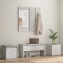 Juego de muebles recibidor madera contrachapada gris hormigón