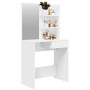 Tocador con espejo blanco 74,5x40x141 cm