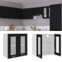 Armario colgante cocina madera contrachapada negro 60x31x60 cm