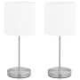 Lámparas de mesa 2 unidades  con botón táctil blanco E14