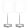 Lámparas de mesa 2 unidades  con botón táctil blanco E14
