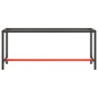 Estructura banco de trabajo metal negro y rojo mate 190x50x79cm
