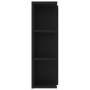 Armario de espejo de baño contrachapada negro 80x20,5x64 cm