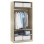 Armario de madera contrachapada roble sonoma 100x50x200 cm