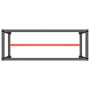 Estructura banco de trabajo metal negro y rojo mate 140x50x79cm
