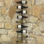 Botellero de pared para 9 botellas hierro negro