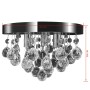 Lámpara de techo de cristal diseño cromado