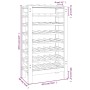 Botellero madera maciza de pino 61,5x30x107,5 cm