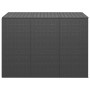 Baúl para cojines de jardín ratán PE negro 145x100x103 cm