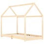 Estructura de cama infantil de madera maciza de pino 90x200 cm