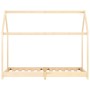 Estructura de cama infantil de madera maciza de pino 90x200 cm