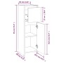 Armario de baño madera contrachapada gris Sonoma 30x30x95 cm